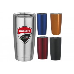 20 oz Double Wall Stainless Steel Vacuum Sealed Copper Lined Auto Travel Mug Screen Printed Laser Engraved Full Color Logo Yeti 
