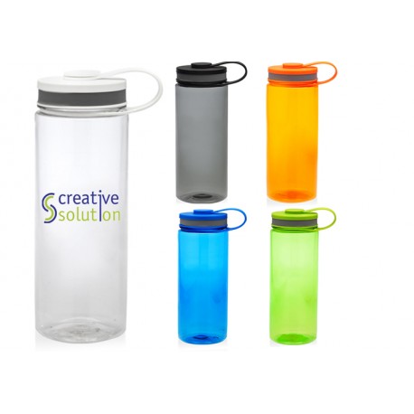 26 oz Translucent Plastic Bottle w/ Lid and Carrying Handle