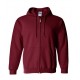 Gildan Zippered Adult Hooded Heavy Blend Pocketed Athletic Sweatshirt with Drawstrings