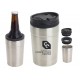 USA Printed 2-In-1 12 Oz Stainless Steel Mug And Bottle Holder Coolie with Lid Ramblers
