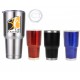 USA Printed 30 oz Double Wall Stainless Steel Vacuum Mugs with Clear Lid