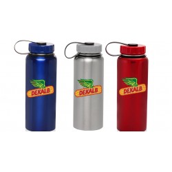 USA Printed 34 oz Stainless Steel Travel Bottle with Carrying Handle 