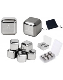 Printed Stainless Steel Whiskey Ice Cube Set