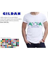 USA PRINTED Gildan Custom Imprinted 4.5 oz 100% Cotton T-Shirt