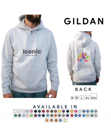 Gildan Adult Hooded Heavy Blend Pocketed Athletic Sweatshirt with Drawstrings