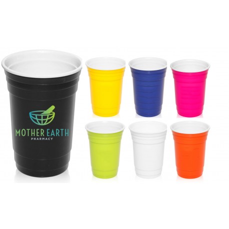 16 oz Double Wall Plastic Gameday Beverage Travel Cups
