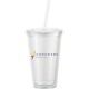 20 oz Acrylic Double Wall Travel Tumbler W/Lid and Straw