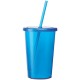 20 oz Acrylic Double Wall Travel Tumbler W/Lid and Straw